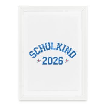 School Child 2026 School Enrollment College Leotard - Framed poster (27 × 37 cm) - white - Front