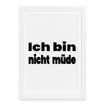Tired - Framed poster (27 × 37 cm) - white - Front