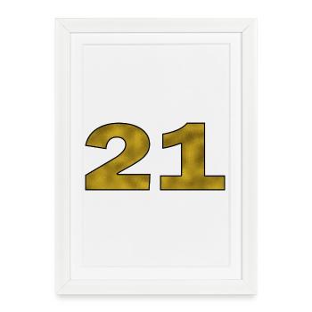 21 Gold Birthday - Framed poster (27 × 37 cm) - white - Front