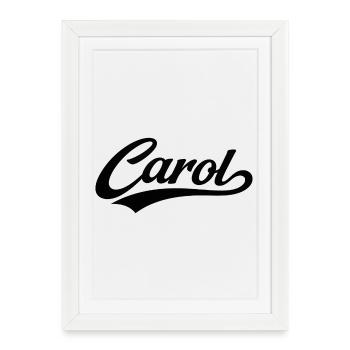 Carol, nom, premier nom, cadeaux de famille, - Affiche encadrée (27 × 37 cm) - blanc - Devant