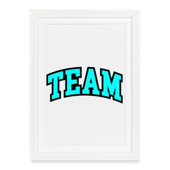 Team lettering - Framed poster (27 × 37 cm) - white - Front