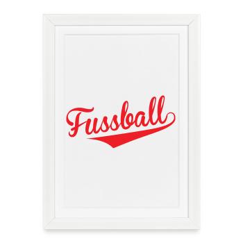 Football Rouge Vintage : Le Style du Finisseur - Affiche encadrée (27 × 37 cm) - blanc - Devant