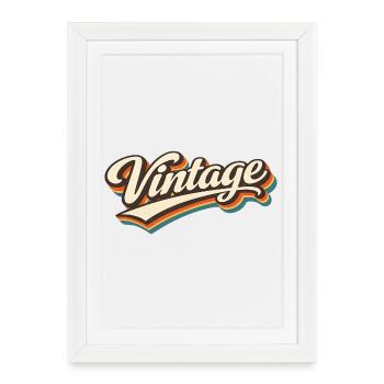 Style rétro de lettrage vintage - Affiche encadrée (27 × 37 cm) - blanc - Devant