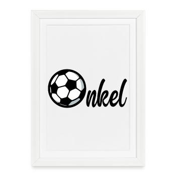 Footballeur Frère Oncle - Affiche encadrée (27 × 37 cm) - blanc - Devant