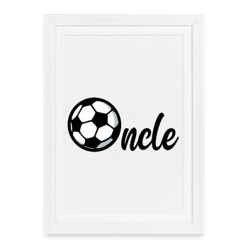 Oncle Football français - Affiche encadrée (27 × 37 cm) - blanc - Devant