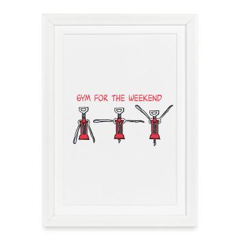 Gym for the weekend - Framed poster (27 × 37 cm) - white - Front