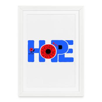 Hope Hoffnung - Framed poster (27 × 37 cm) - white - Front