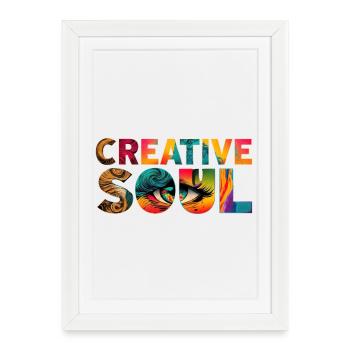 Creative Soul Colorful Artist Saying - Framed poster (27 × 37 cm) - white - Front