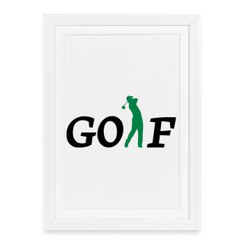golf - Affiche encadrée (27 × 37 cm) - blanc - Devant