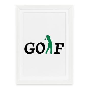 golf - Framed poster (27 × 37 cm) - white - Front