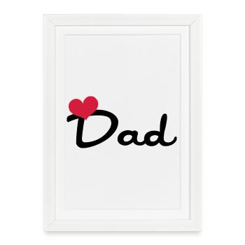Dad - Affiche encadrée (27 × 37 cm) - blanc - Devant
