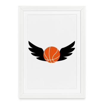 Basketball - Basket Ball - Game - Sport - Player - Framed poster (27 × 37 cm) - white - Front