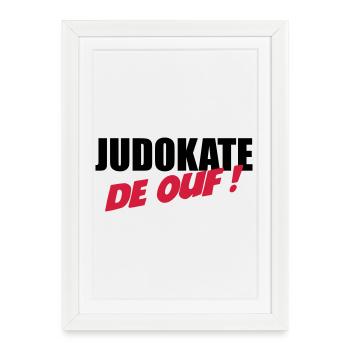 Judo / Judoka / Sport / Fight / Fighter / Strong - Affiche encadrée (27 × 37 cm) - blanc - Devant