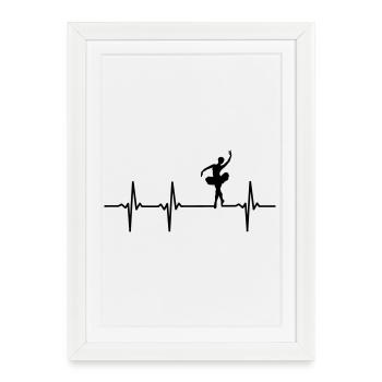 Impulsion de ballerine - Affiche encadrée (27 × 37 cm) - blanc - Devant