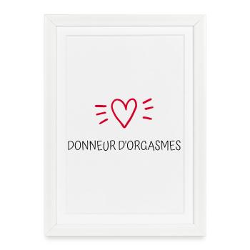 Donneur d'orgasmes - Affiche encadrée (27 × 37 cm) - blanc - Devant