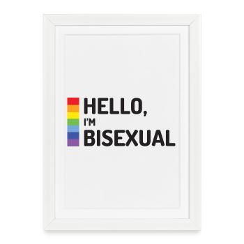 Hello, I'm Bisexual - Framed poster (27 × 37 cm) - white - Front