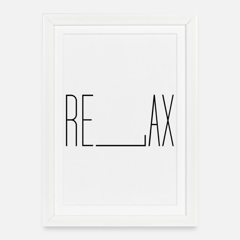 Relax - Gerahmtes Poster (27 × 37 cm) - Weiß