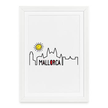 Mallorca in summer - Framed poster (27 × 37 cm) - white - Front