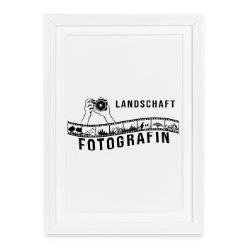 Landschaftsfotografin - Gerahmtes Poster (27 × 37 cm) - Weiß - Vorne