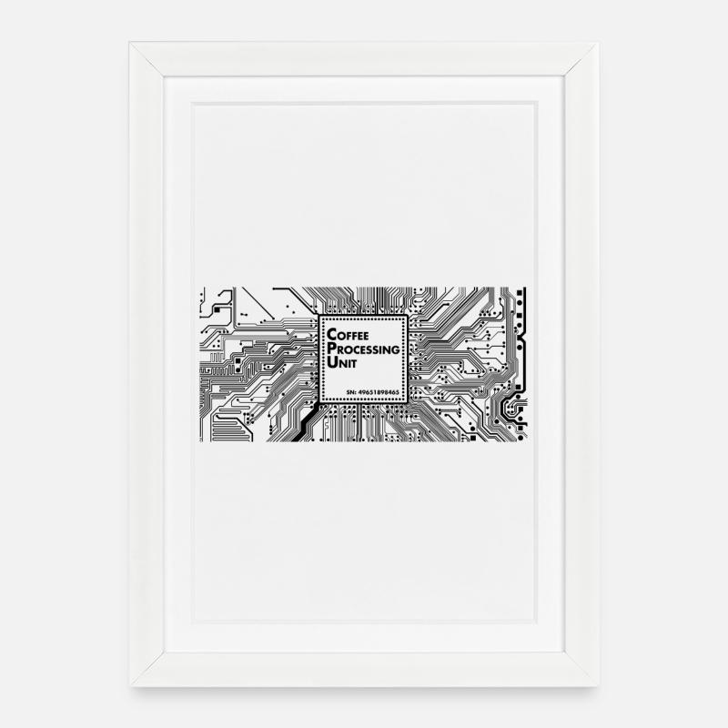 Unité de traitement du café - Affiche encadrée (27 × 37 cm) - blanc
