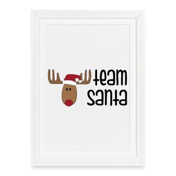 Fun team at Christmas - Framed poster (27 × 37 cm) - white - Front