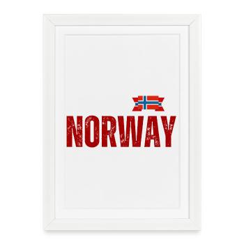 Made in Norway, Norwegian pride - Framed poster (27 × 37 cm) - white - Front