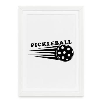 Pickleball in Motion - Dynamic Serve - Framed poster (27 × 37 cm) - white - Front