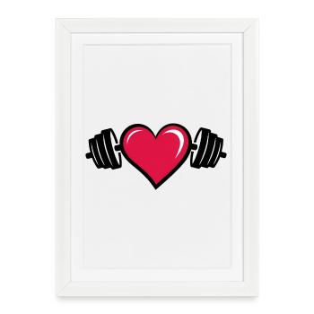 Gym Lover - Framed poster (27 × 37 cm) - white - Front
