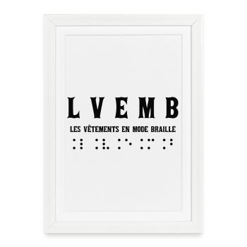 Elegant Braille Fashion for Everyone - Framed poster (27 × 37 cm) - white - Front