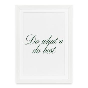 Citation inspirante Typographie Design - Affiche encadrée (27 × 37 cm) - blanc - Devant
