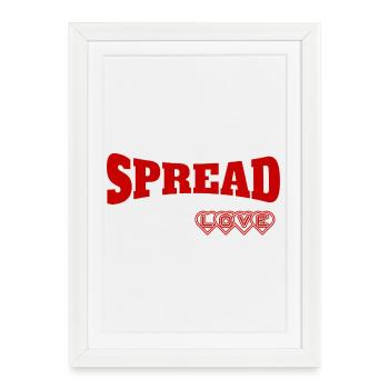 Design expressif de l’amour de la propagation - Affiche encadrée (27 × 37 cm) - blanc - Devant
