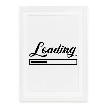Loading - Framed poster (27 × 37 cm) - white - Front