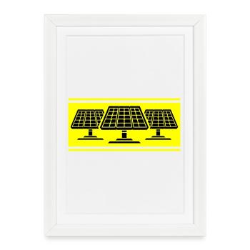 Solar photovoltaic panels - Framed poster (27 × 37 cm) - white - Front