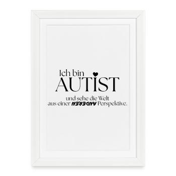 I'm autistic - Framed poster (27 × 37 cm) - white - Front