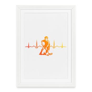 Modern Floorball Artwork - Framed poster (27 × 37 cm) - white - Front