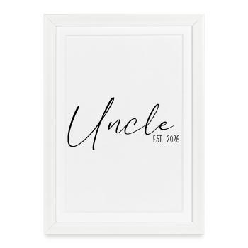 Uncle est. 2026 - Framed poster (27 × 37 cm) - white - Front