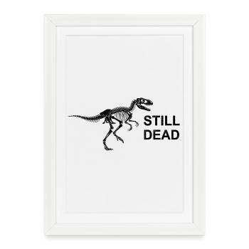 Dino Nihilisme - Affiche encadrée (27 × 37 cm) - blanc - Devant