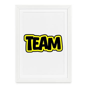 Team lettering - Framed poster (27 × 37 cm) - white - Front