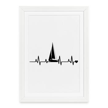 Voile - Affiche encadrée (27 × 37 cm) - blanc - Devant