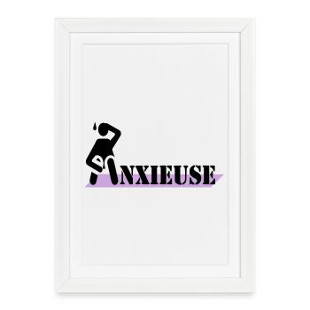 anxious - Framed poster (27 × 37 cm) - white - Front