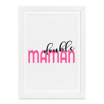 mom of two children - Framed poster (27 × 37 cm) - white - Front