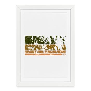 Background - Vintage Khaki - Framed poster (27 × 37 cm) - white - Front