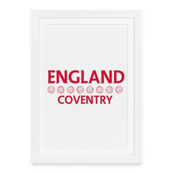 Coventry England Football Symbol - Framed poster (27 × 37 cm) - white - Front