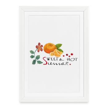 Ornement des fleurs d’agrumes - Affiche encadrée (27 × 37 cm) - blanc - Devant