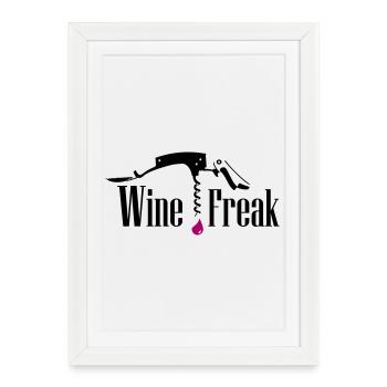 Passionné de vin - Affiche encadrée (27 × 37 cm) - blanc - Devant