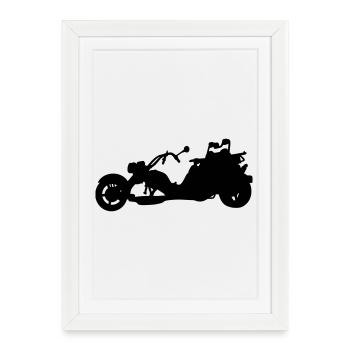 trike - Affiche encadrée (27 × 37 cm) - blanc - Devant