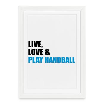 handball - Framed poster (27 × 37 cm) - white - Front