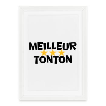 Meilleur Tonton - Affiche encadrée (27 × 37 cm) - blanc - Devant