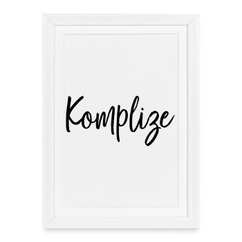 Komplize Freund Partner Geschenk - Gerahmtes Poster (27 × 37 cm) - Weiß - Vorne