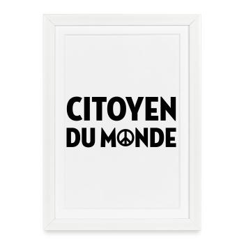 revolution / paix / peuple / voyage / écolo / - Affiche encadrée (27 × 37 cm) - blanc - Devant